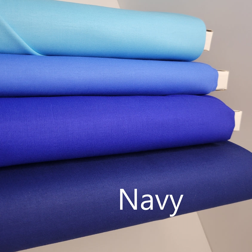 Designer Essential Solids Navy Blue Solid Fabric