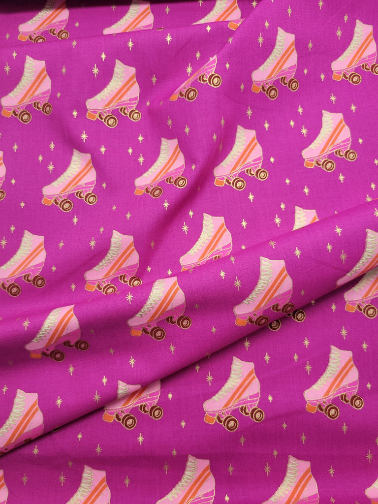 Ruby Star Darlings 2 Roller Skates Berry Pink Fabric