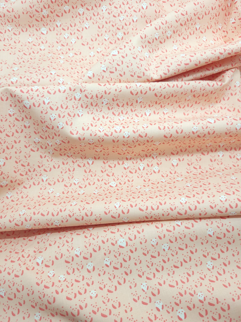 Ruby Star Darlings 2 Panda Peach Blossom Pink Fabric