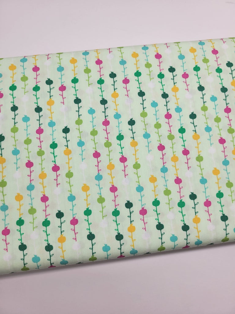 Jessica Swift Rain or Shine Seeds of Potential Mint Fabric
