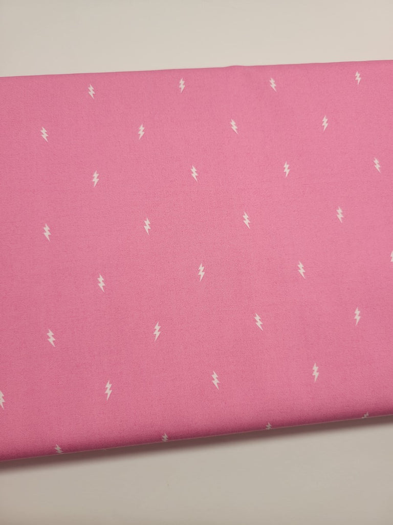 Jessica Swift Rain or Shine Thunderbolt Sweet Pink Fabric