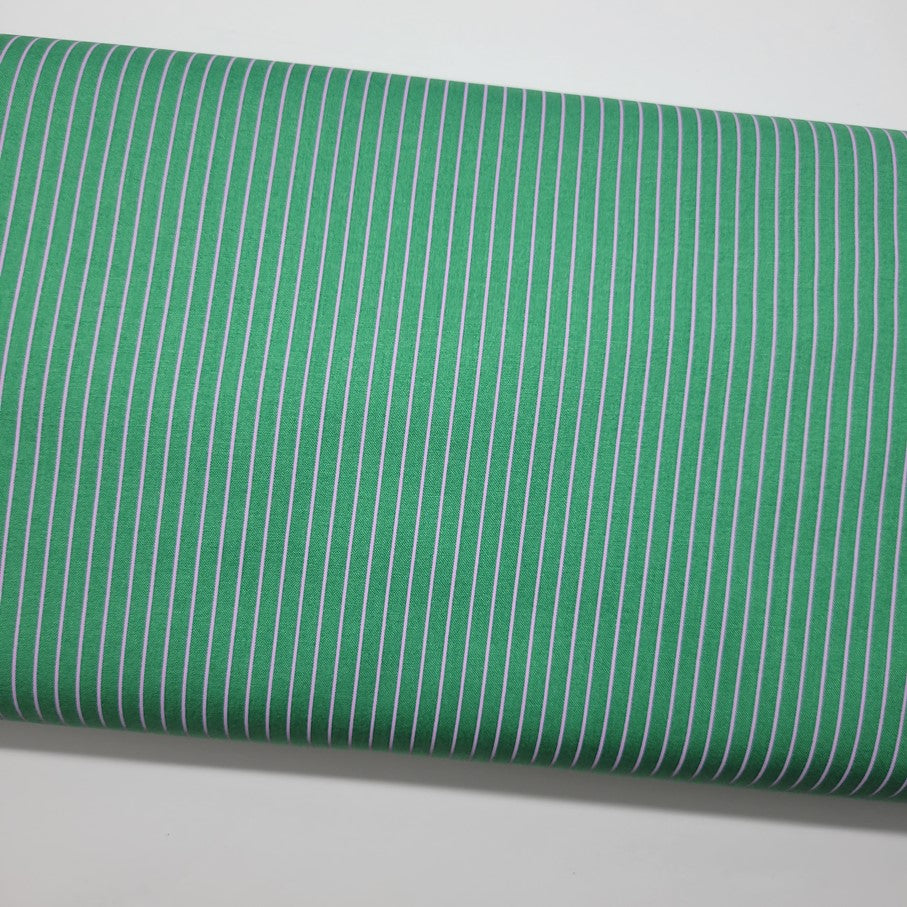 Tula Pink Tiny Stripes Fern Green Fabric