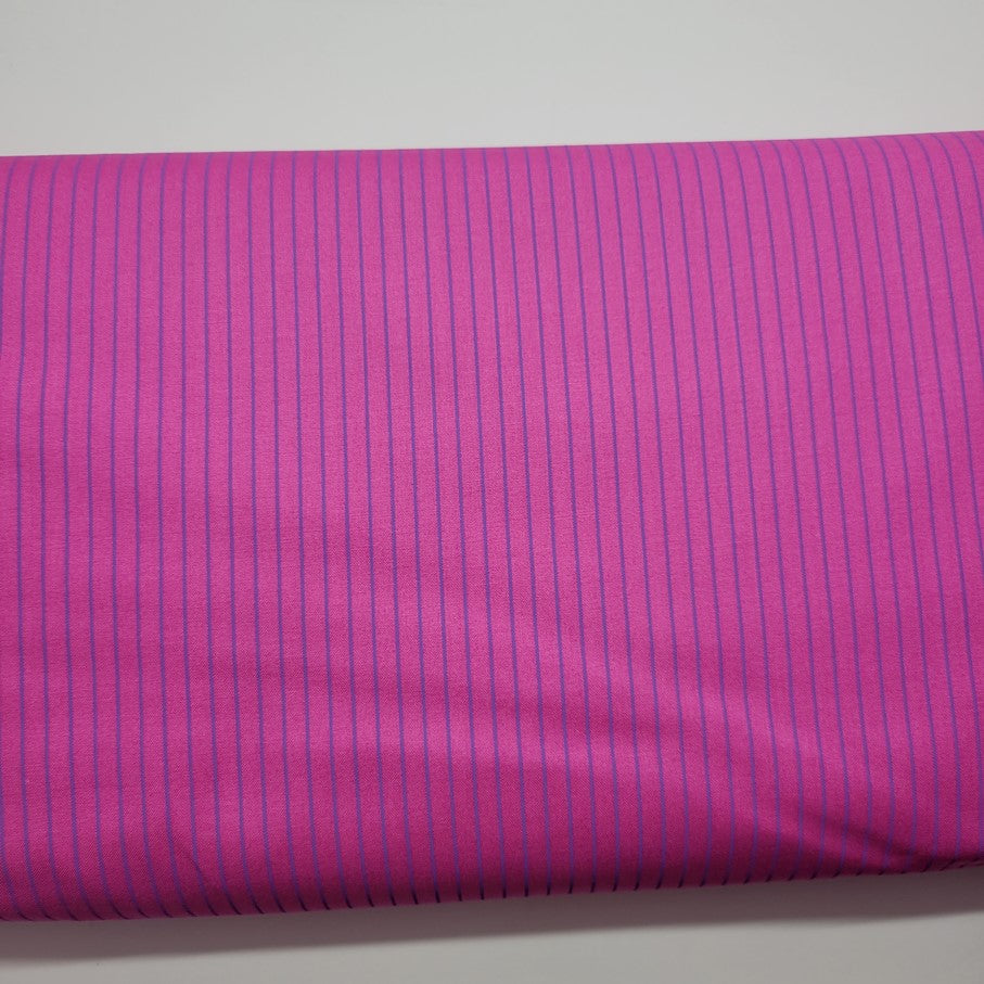 Tula Pink Tiny Stripes Mystic Pink Fabric