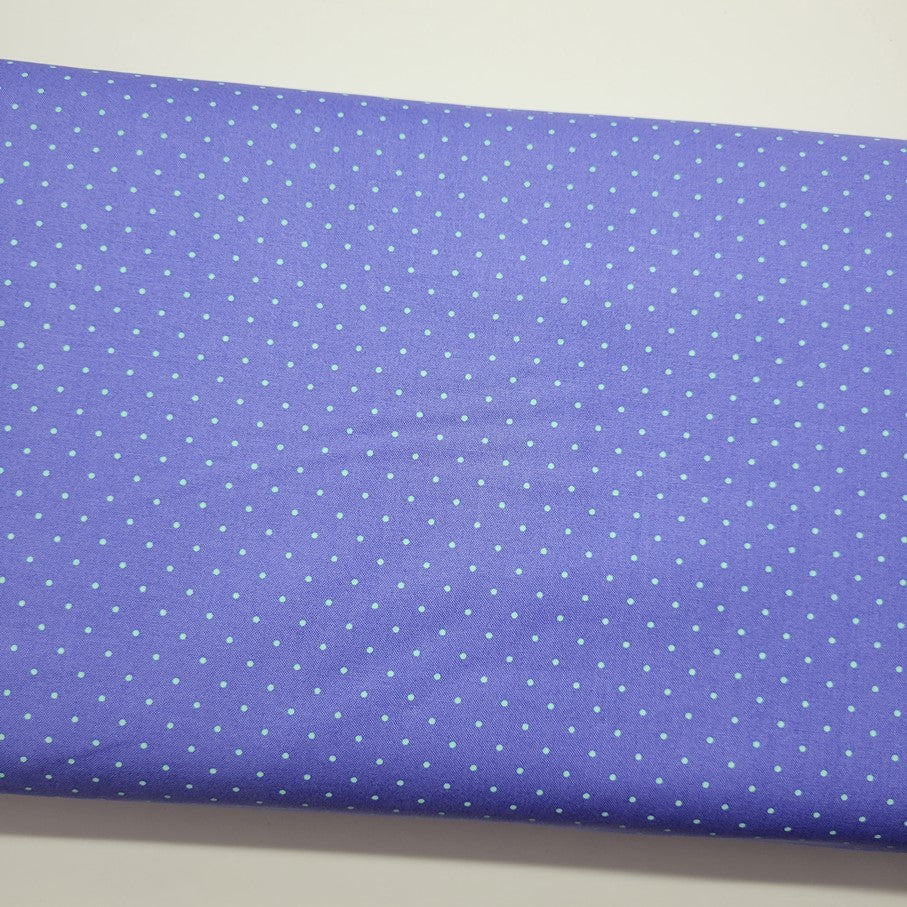 Tula Pink Tiny Dots Bluebell Polka Dot Blue Fabric