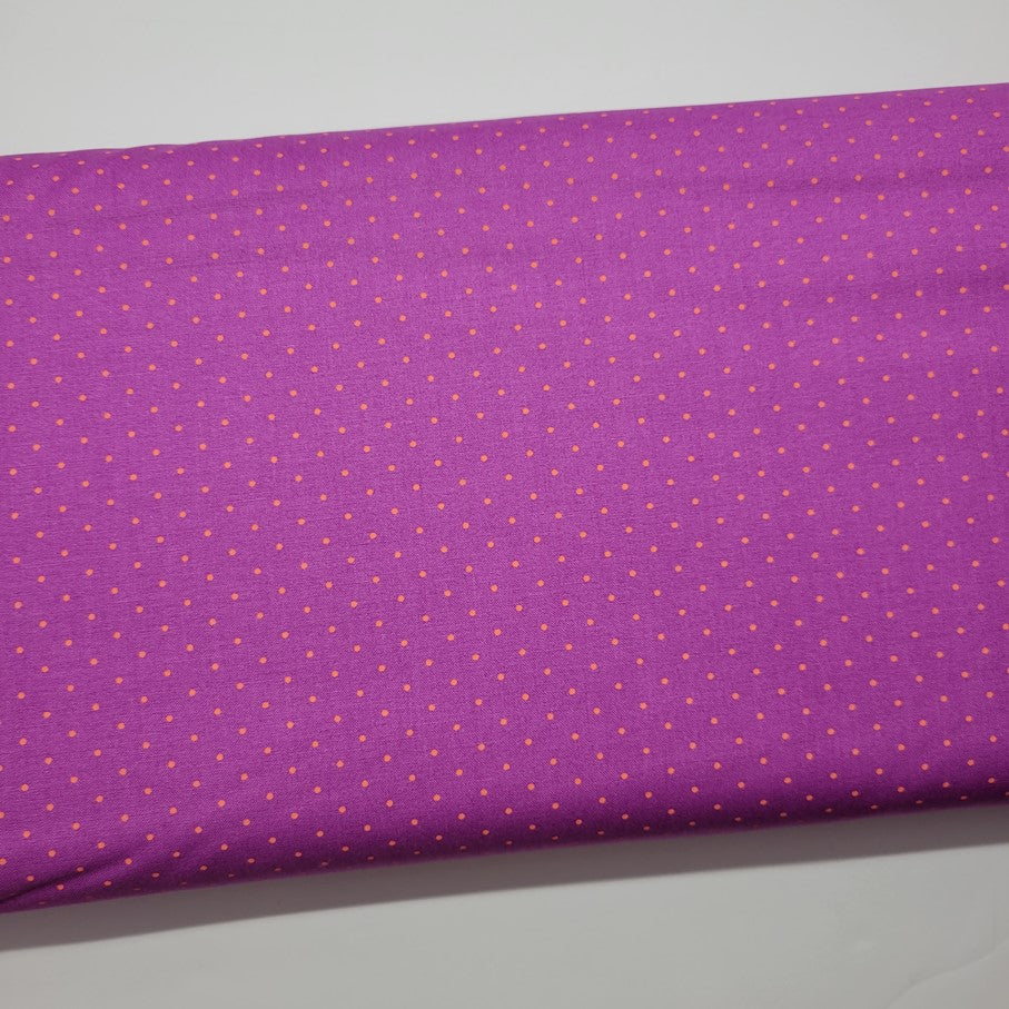 Tula Pink Tiny Dots Thistle Magenta Pink Fabric