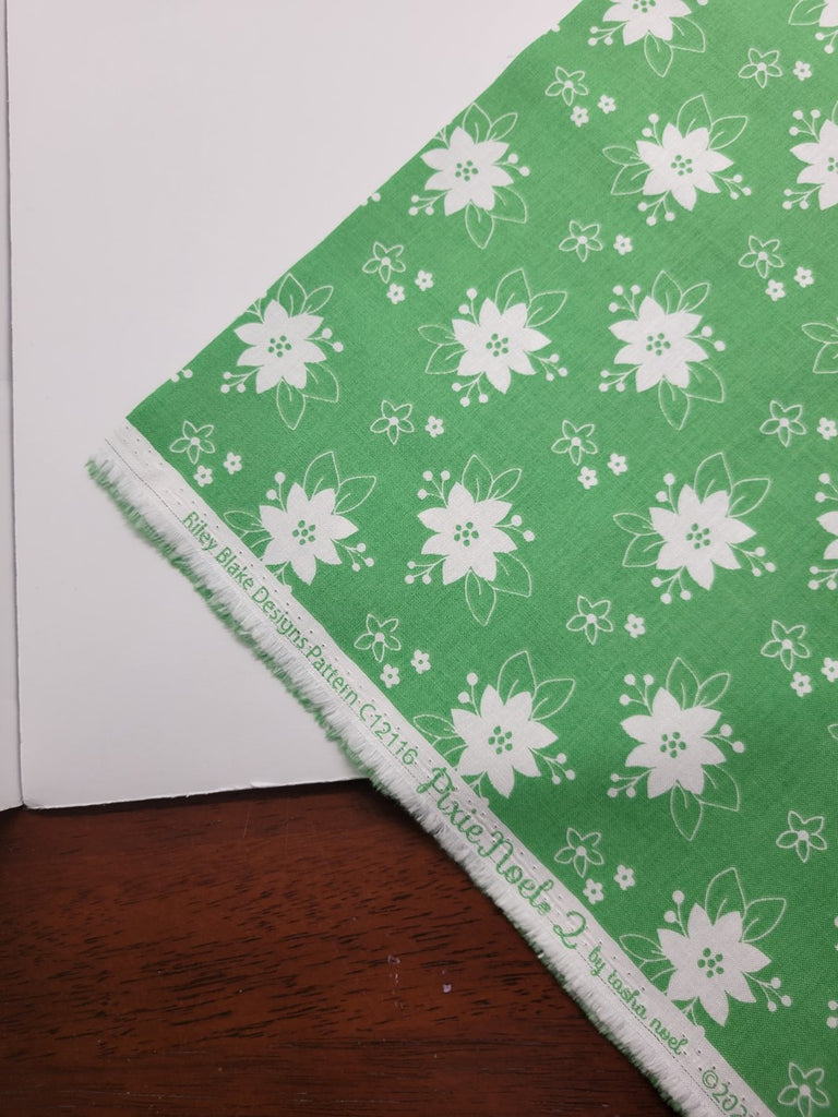 Tasha Noel Pixie Noel 2 Floral Green Fabric