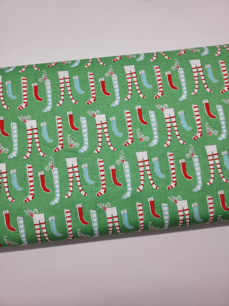 Tasha Noel Pixie Noel 2 Stockings Green Fabric