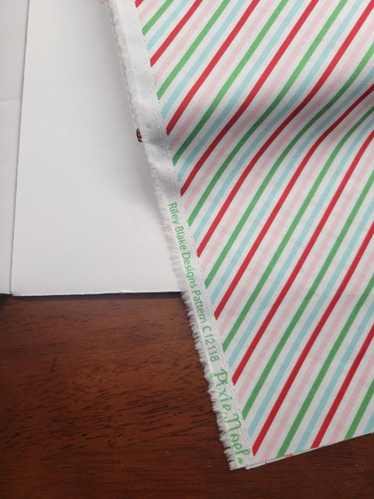 Tasha Noel Pixie Noel 2 Stripes Multi Colored Fabric