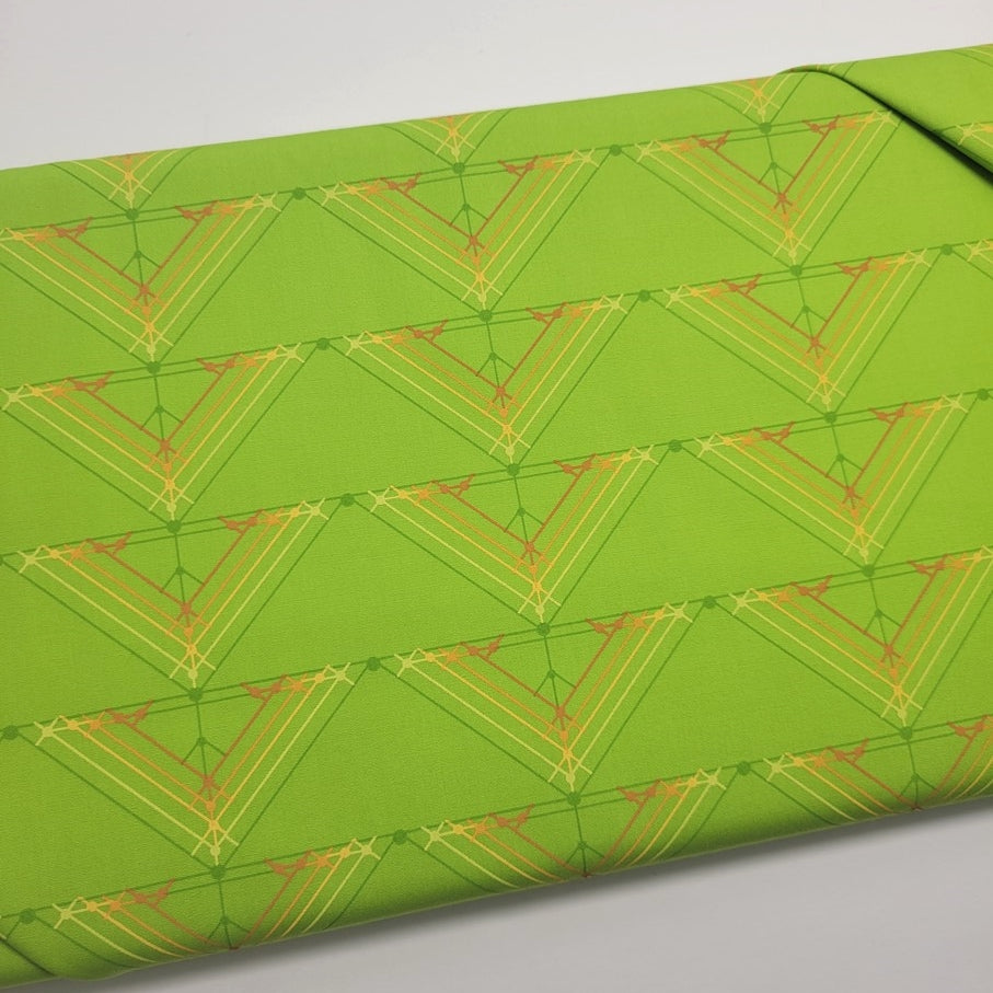 Giucy Giuce Deco Glo Geese Lime Green Fabric