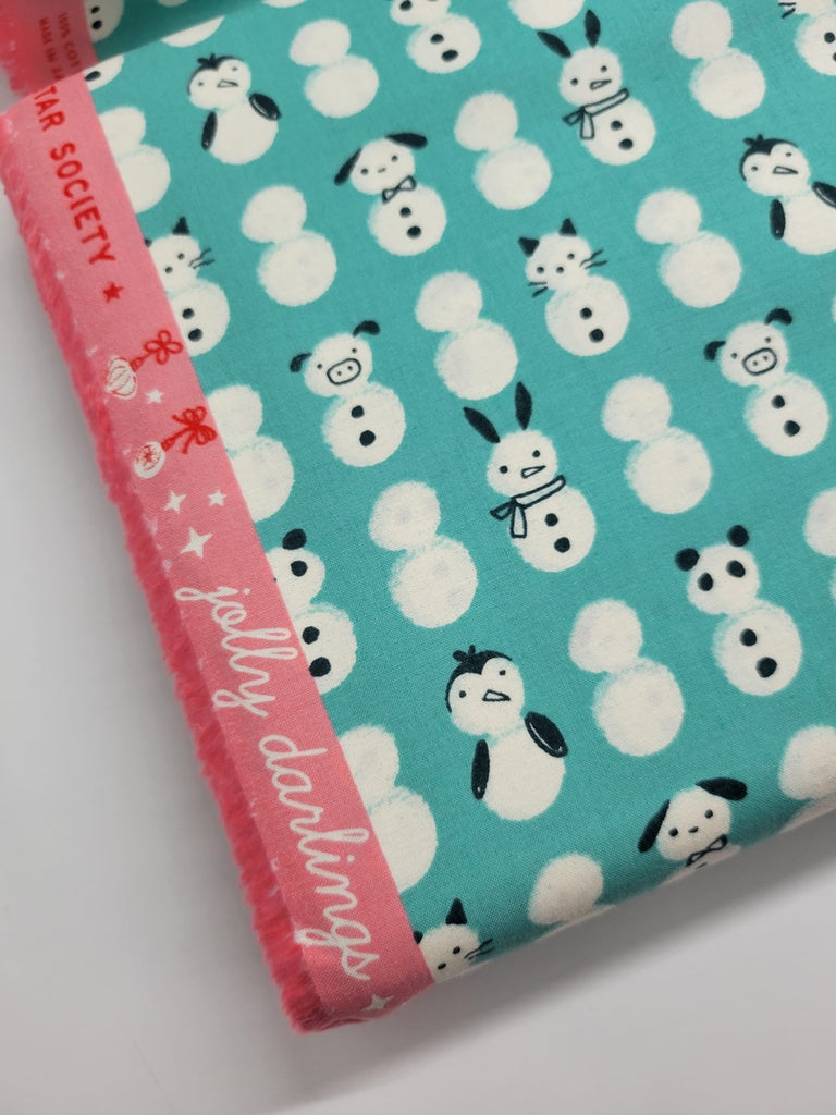 Ruby Star Society Jolly Darlings Snow Babies Icebox Aqua Fabric