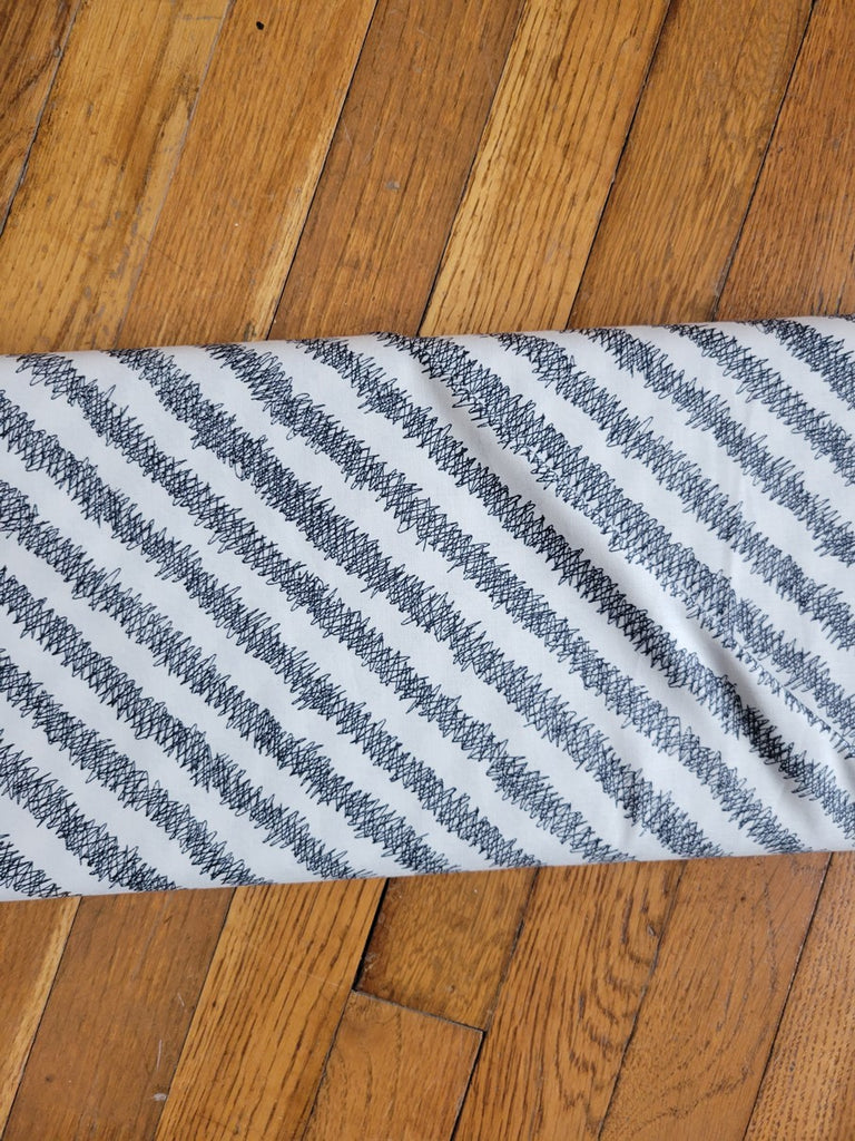Giucy Giuce Fabric From the Basement Etch Milk Stripe Fabric