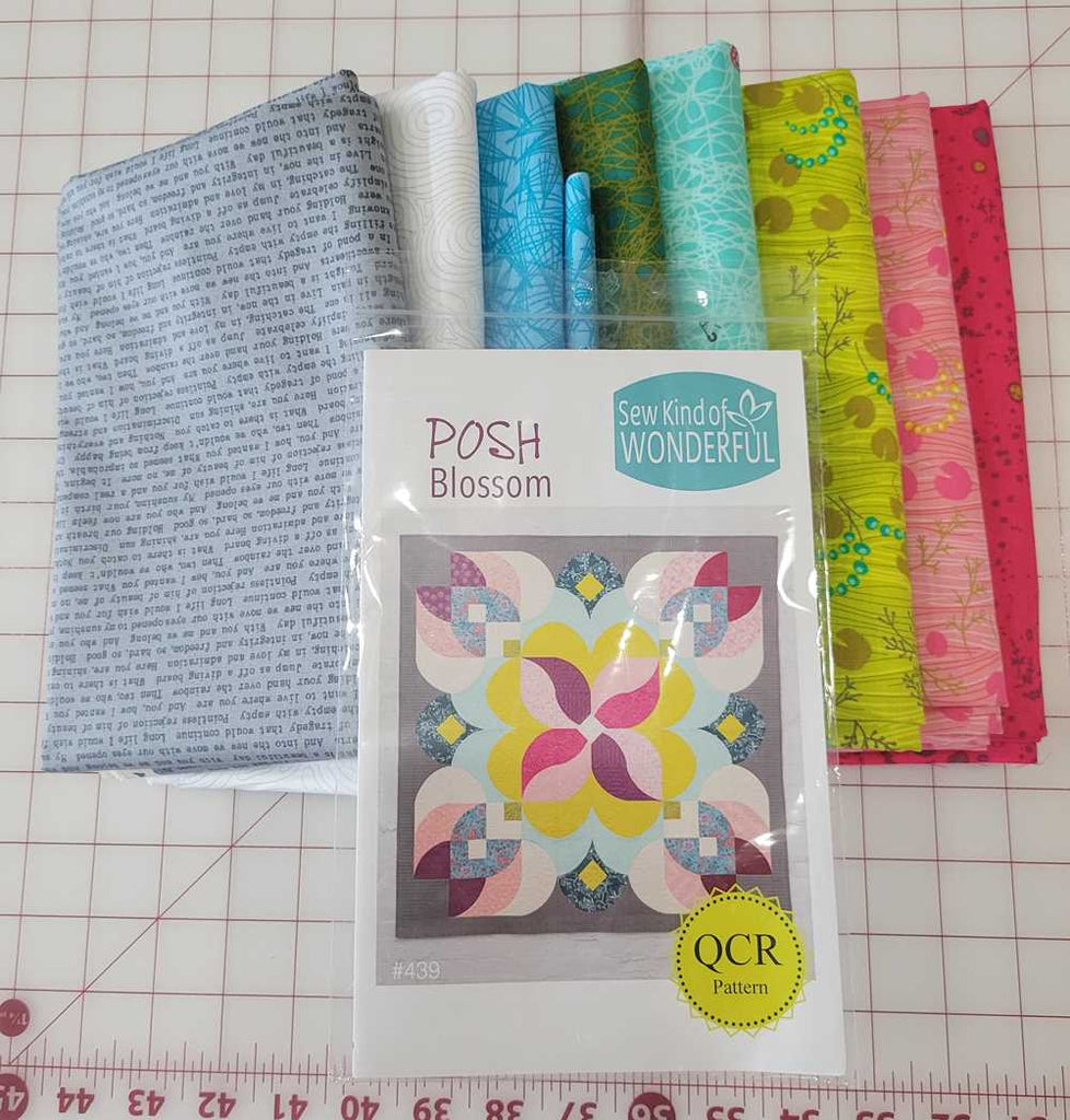 Posh Blossom Quilt Kit with Pattern by Sew Kind of Wonderful