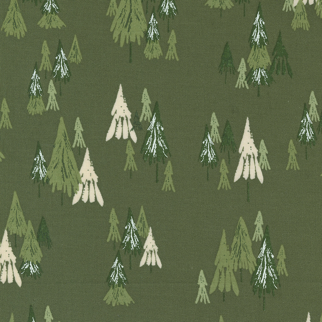 Good News Great Joy Fir Forest Pine Green Fabric