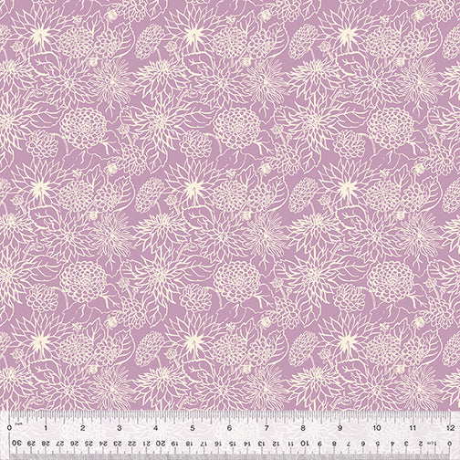 Monaluna In the Garden Dahlia Dream Lilac Purple Fabric