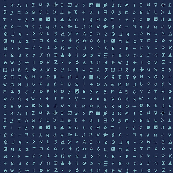 Giucy Giuce Fabric From the Basement Cryptography Blue Moon Fabric