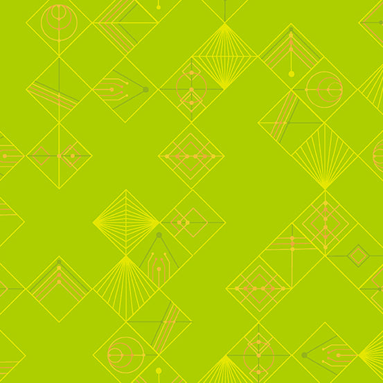 Giucy Giuce Deco Glo 2 Tiles Lime Green Fabric