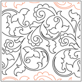 Elderberry Vine Pantograph - Dense