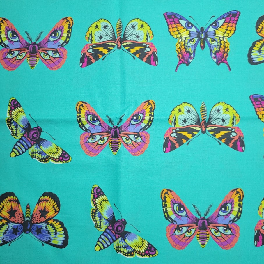 Tula Pink Daydreamer Butterfly Hugs Lagoon FAbric