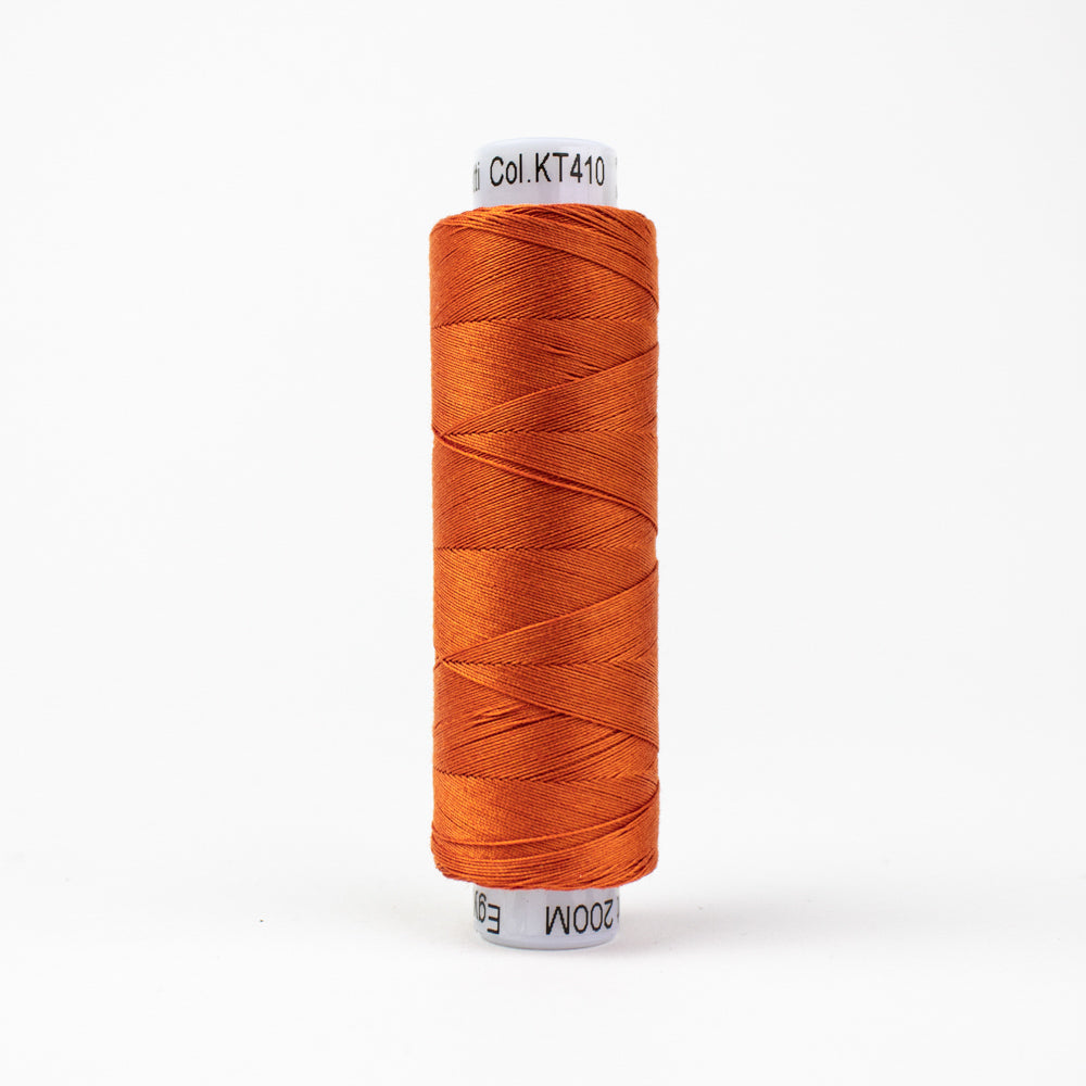 Wonderfil Konfetti Clay Orange Thread 50 wt Cotton Mini Spool