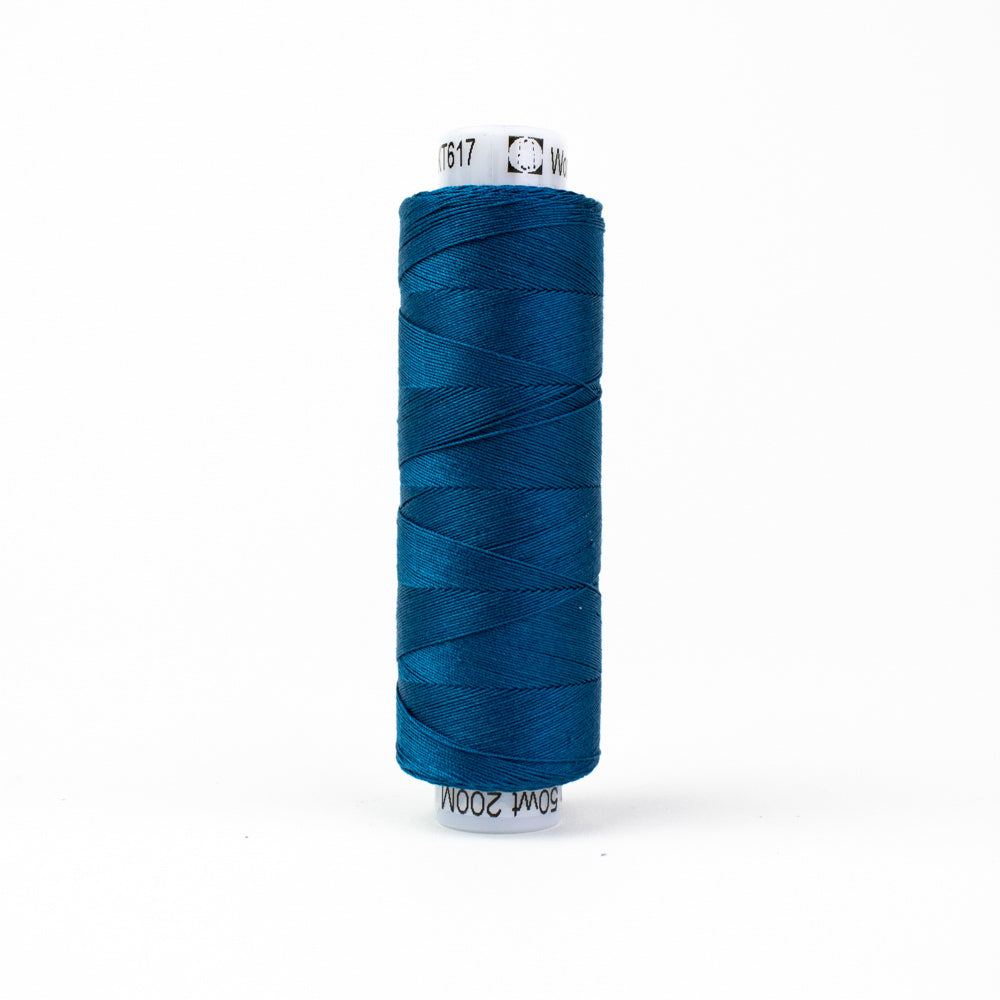 Wonderfil Konfetti Zodiac Blue Thread 50 wt Cotton Mini Spool