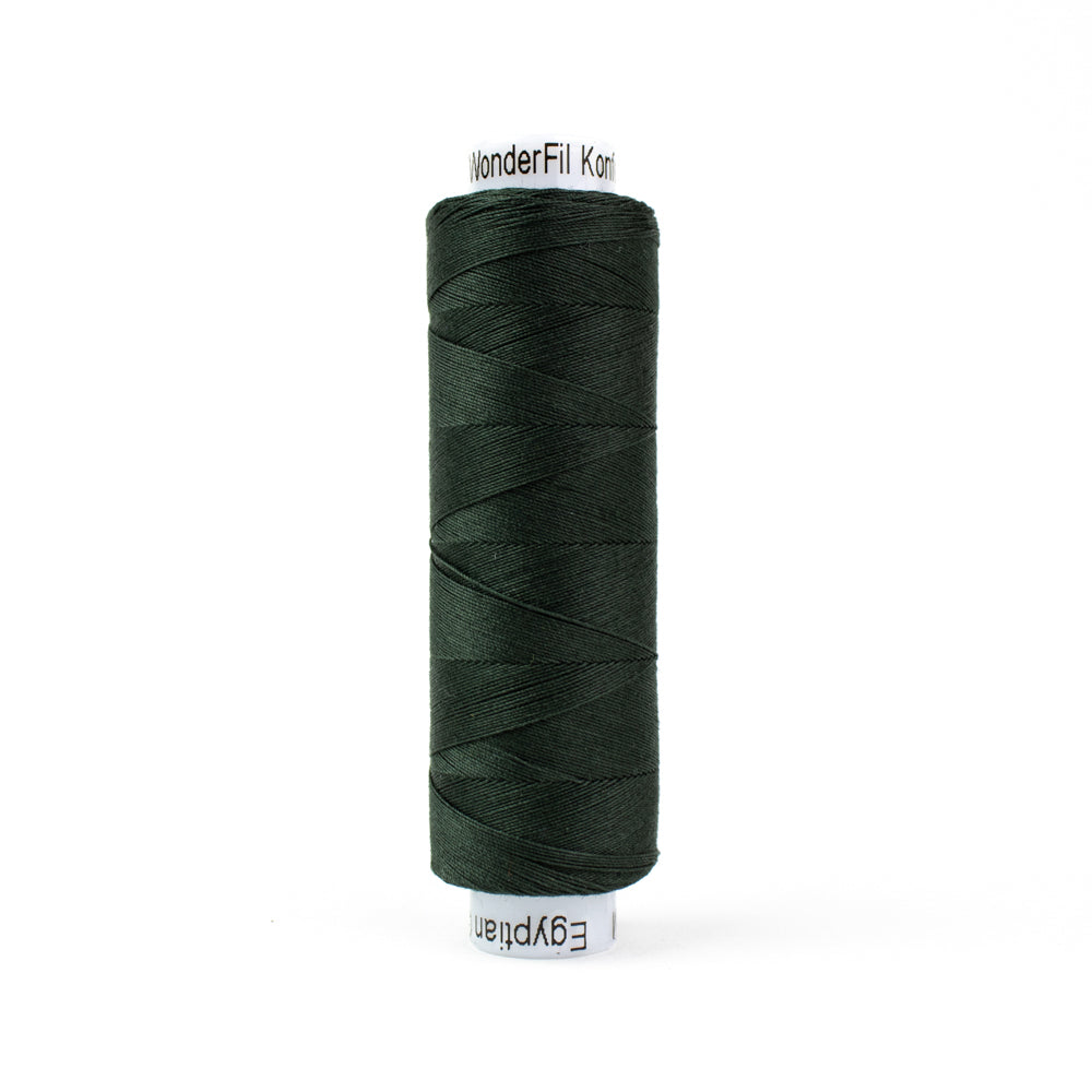 Wonderfil Konfetti Forest Green Thread 50 wt Cotton Mini Spool