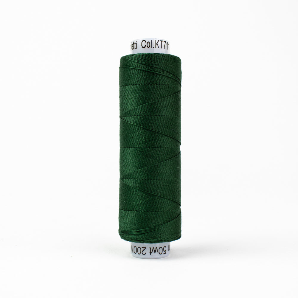 Wonderfil Konfetti Scarab Green Thread 50 wt Cotton Mini Spool