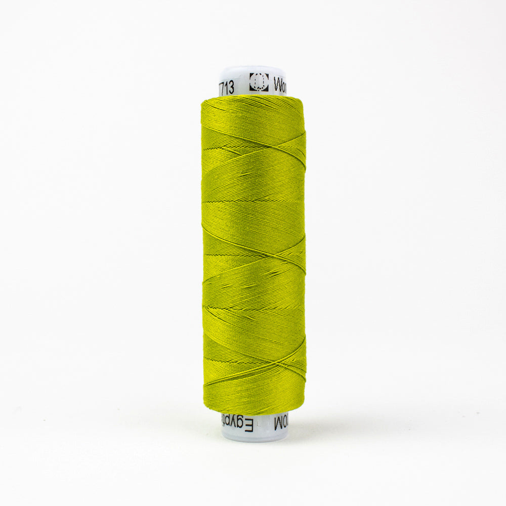 Wonderfil Konfetti Lemongrass Green Thread 50 wt Cotton Mini Spool