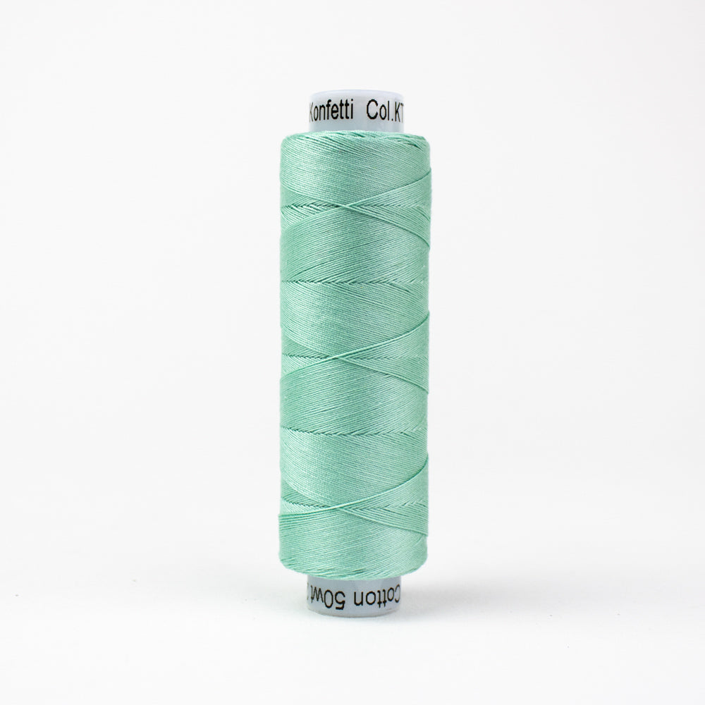 Wonderfil Konfetti Seafoam Aqua Thread 50 wt Cotton Mini Spool