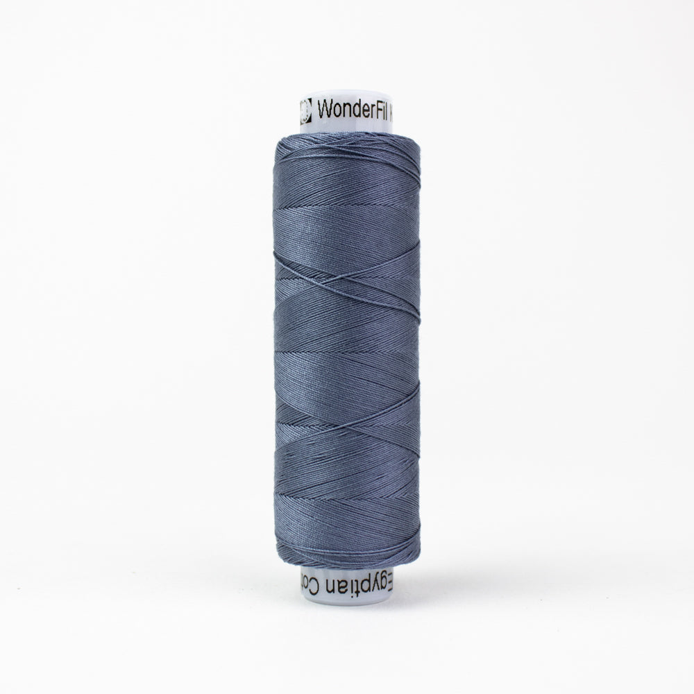 Wonderfil Konfetti Dolphin Blue Gray Thread 50 wt Cotton Mini Spool