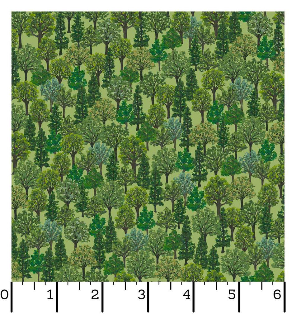 Iowa Shop Hop 2023 Forest of Trees Green Fabric