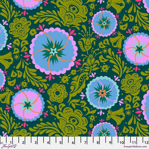Anna Maria Love Always Fortune Pickle Green Fabric