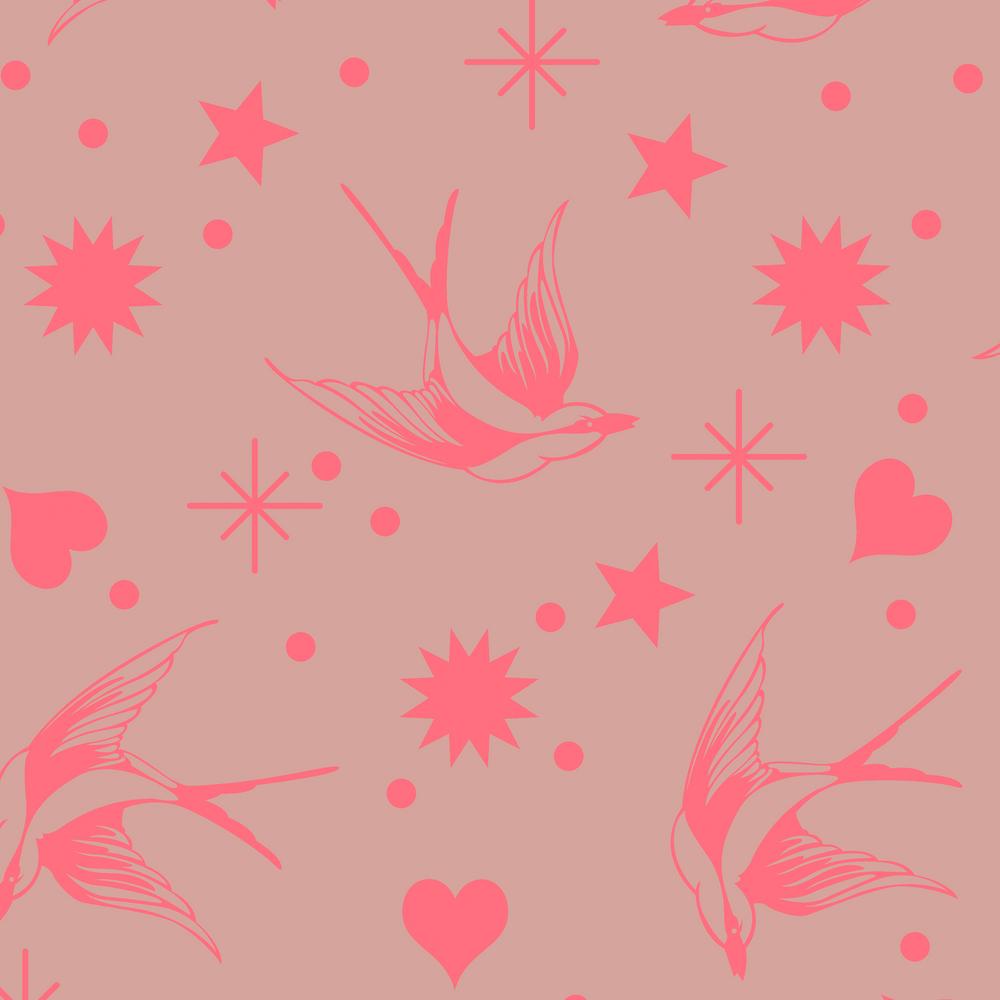 Tula Pink Neon Fairy Flakes - Nova Pink Fabric