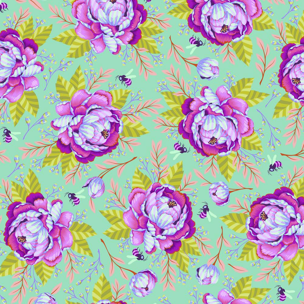 Tula Pink Moon Garden Kabloom Dusk Large Floral Fabric