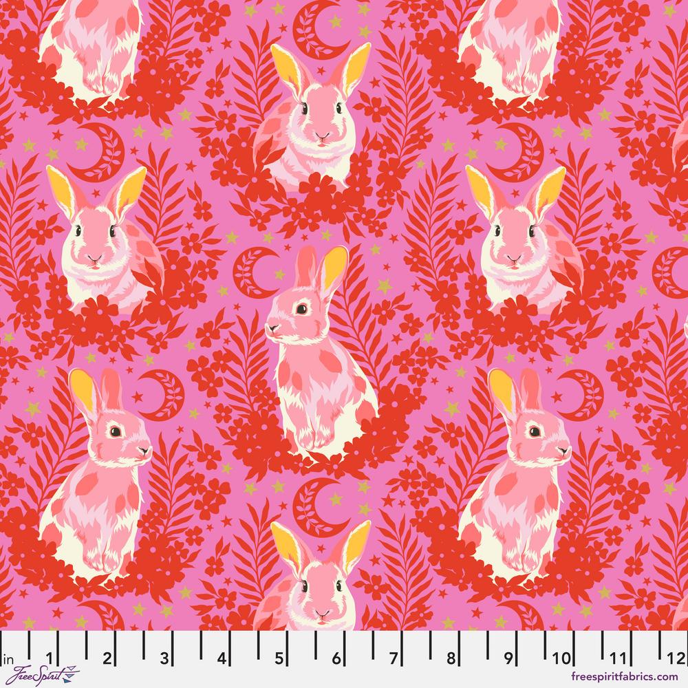 Tula Pink Besties Hop to It Blossom Pink Fabric