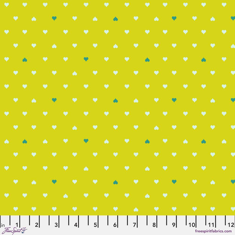 Tula Pink Besties Unconditional Love Clover Green Fabric