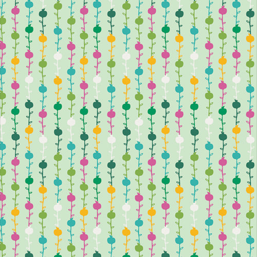 Jessica Swift Rain or Shine Seeds of Potential Mint Fabric