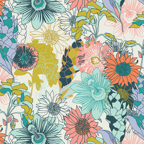 Jessica Swift Path to Discovery Abundant Meadow Floral Fabric