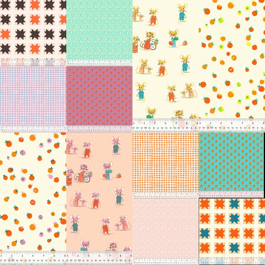 Heather Ross Country Mouse Fabric Bundle 12 Prints