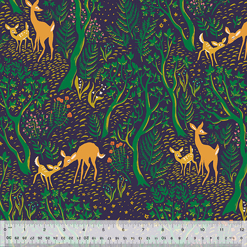 Heather Ross Night Visitor 108" Wide Back Quilt Fabric